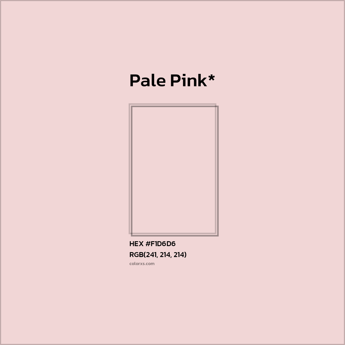 HEX #F1D6D6 Color Name, Color Code, Palettes, Similar Paints, Images