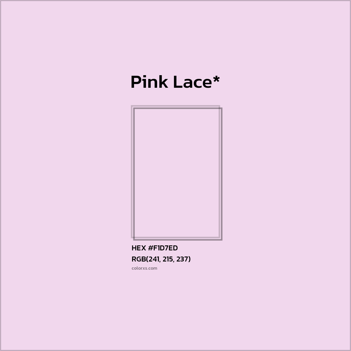 HEX #F1D7ED Color Name, Color Code, Palettes, Similar Paints, Images