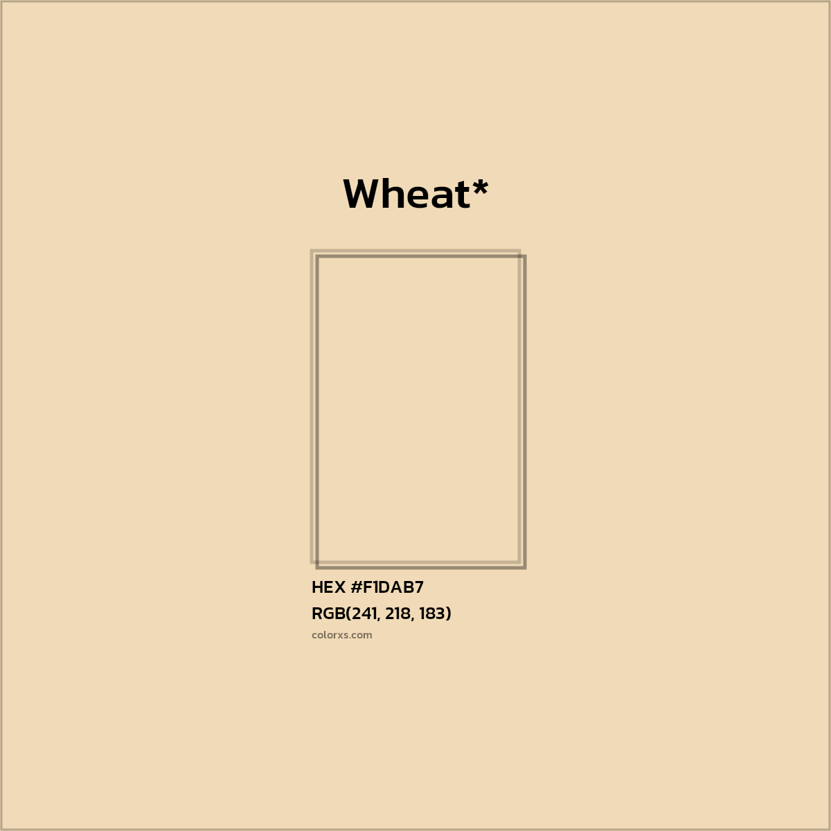 HEX #F1DAB7 Color Name, Color Code, Palettes, Similar Paints, Images