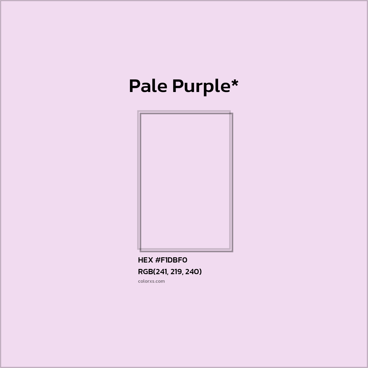 HEX #F1DBF0 Color Name, Color Code, Palettes, Similar Paints, Images