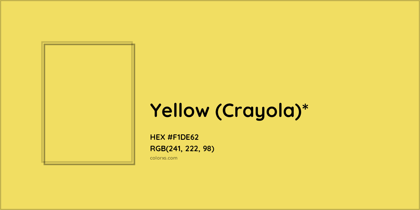 HEX #F1DE62 Color Name, Color Code, Palettes, Similar Paints, Images