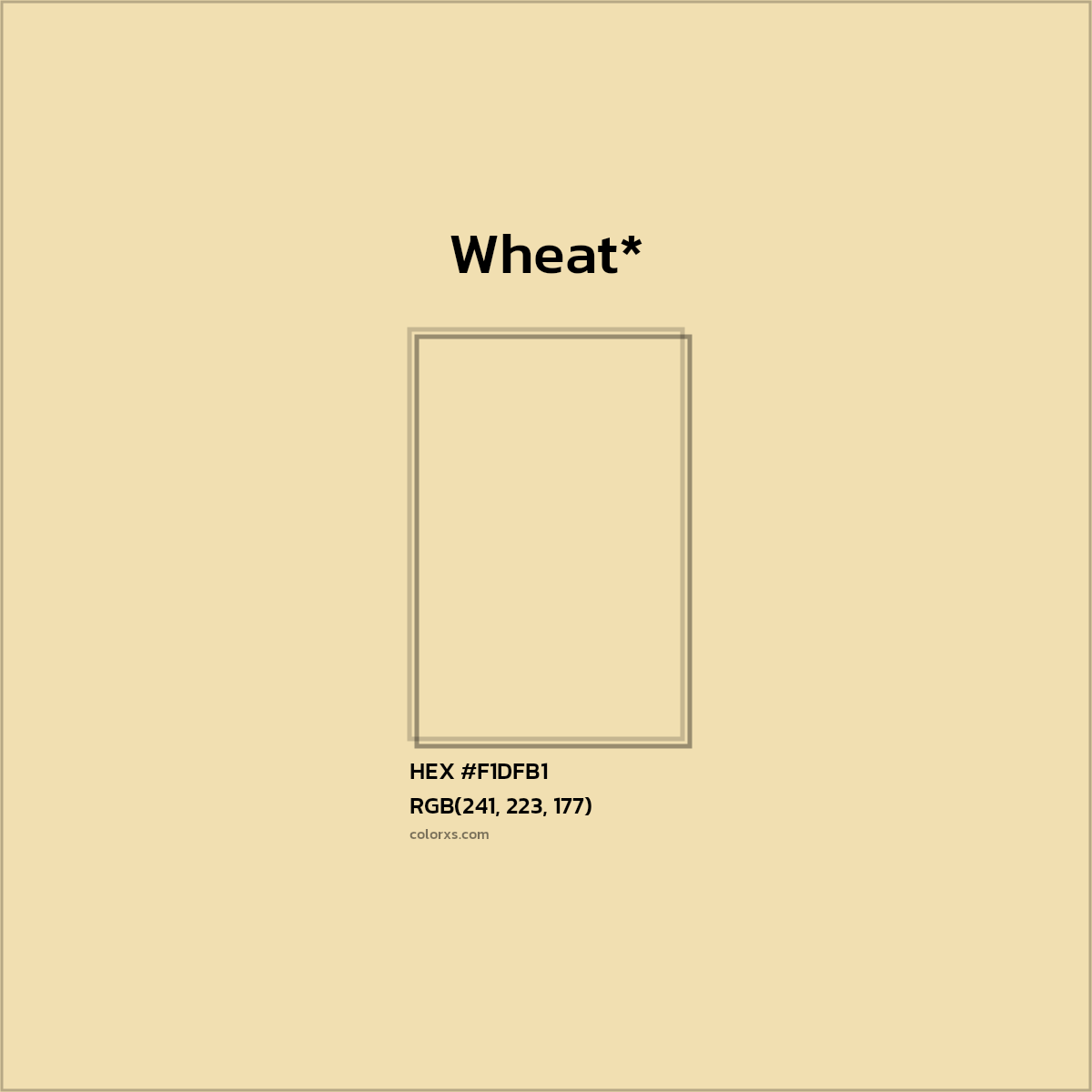 HEX #F1DFB1 Color Name, Color Code, Palettes, Similar Paints, Images