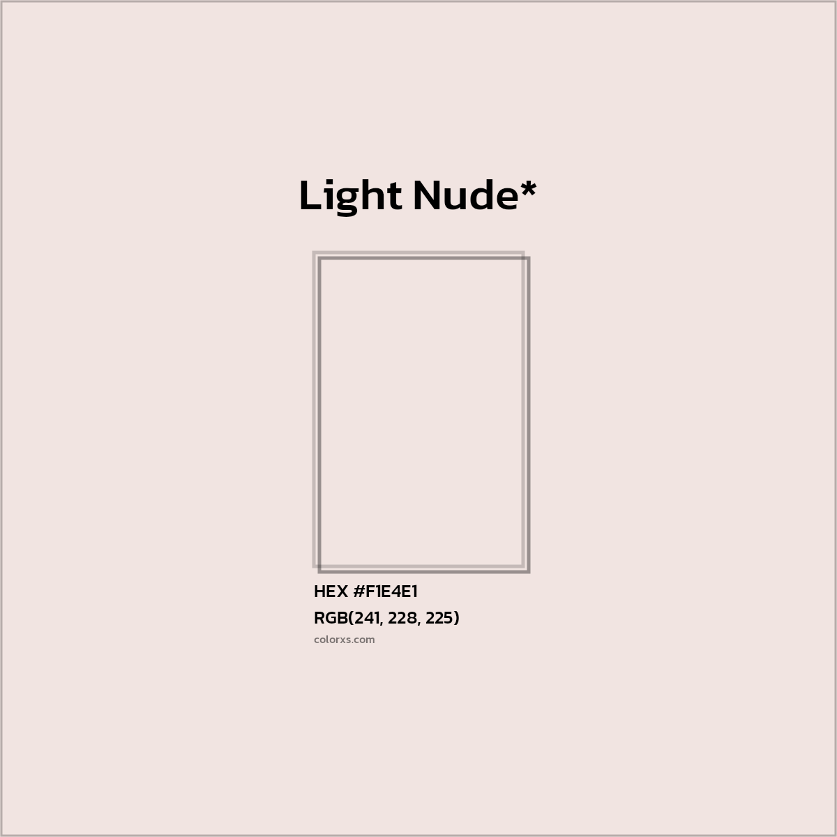 HEX #F1E4E1 Color Name, Color Code, Palettes, Similar Paints, Images