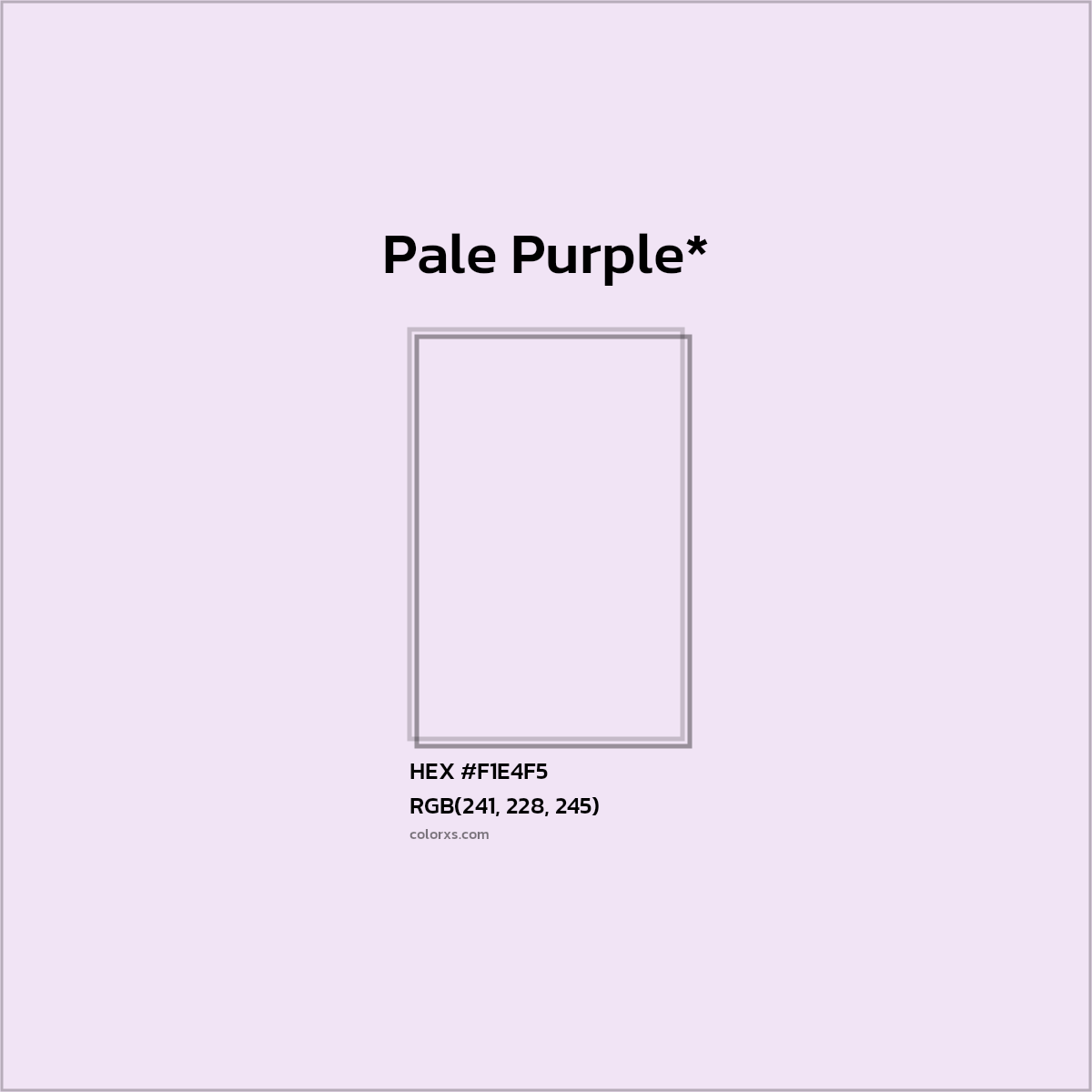 HEX #F1E4F5 Color Name, Color Code, Palettes, Similar Paints, Images