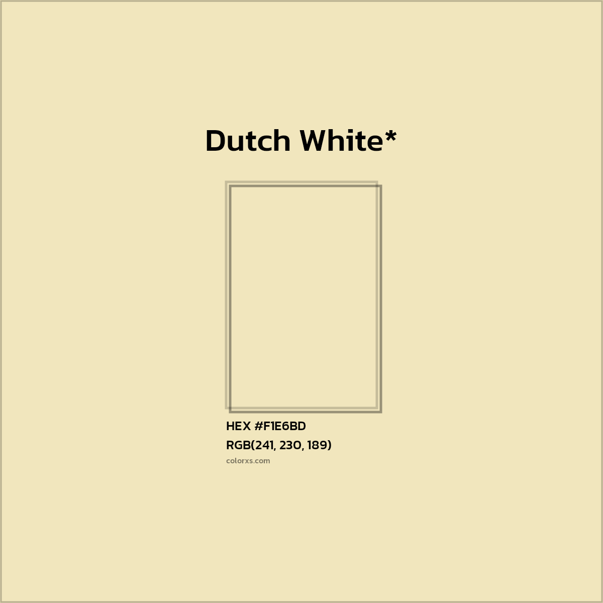 HEX #F1E6BD Color Name, Color Code, Palettes, Similar Paints, Images