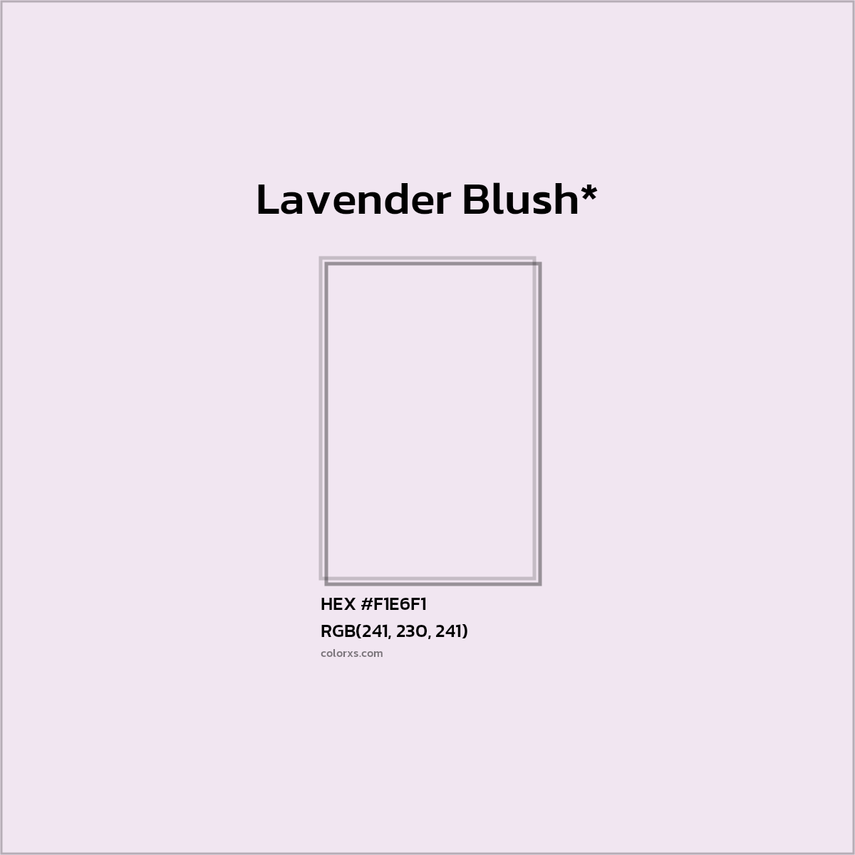 HEX #F1E6F1 Color Name, Color Code, Palettes, Similar Paints, Images