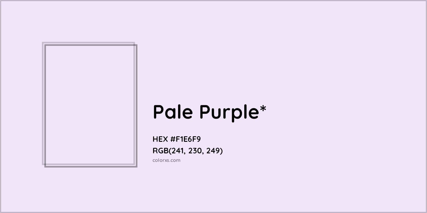 HEX #F1E6F9 Color Name, Color Code, Palettes, Similar Paints, Images