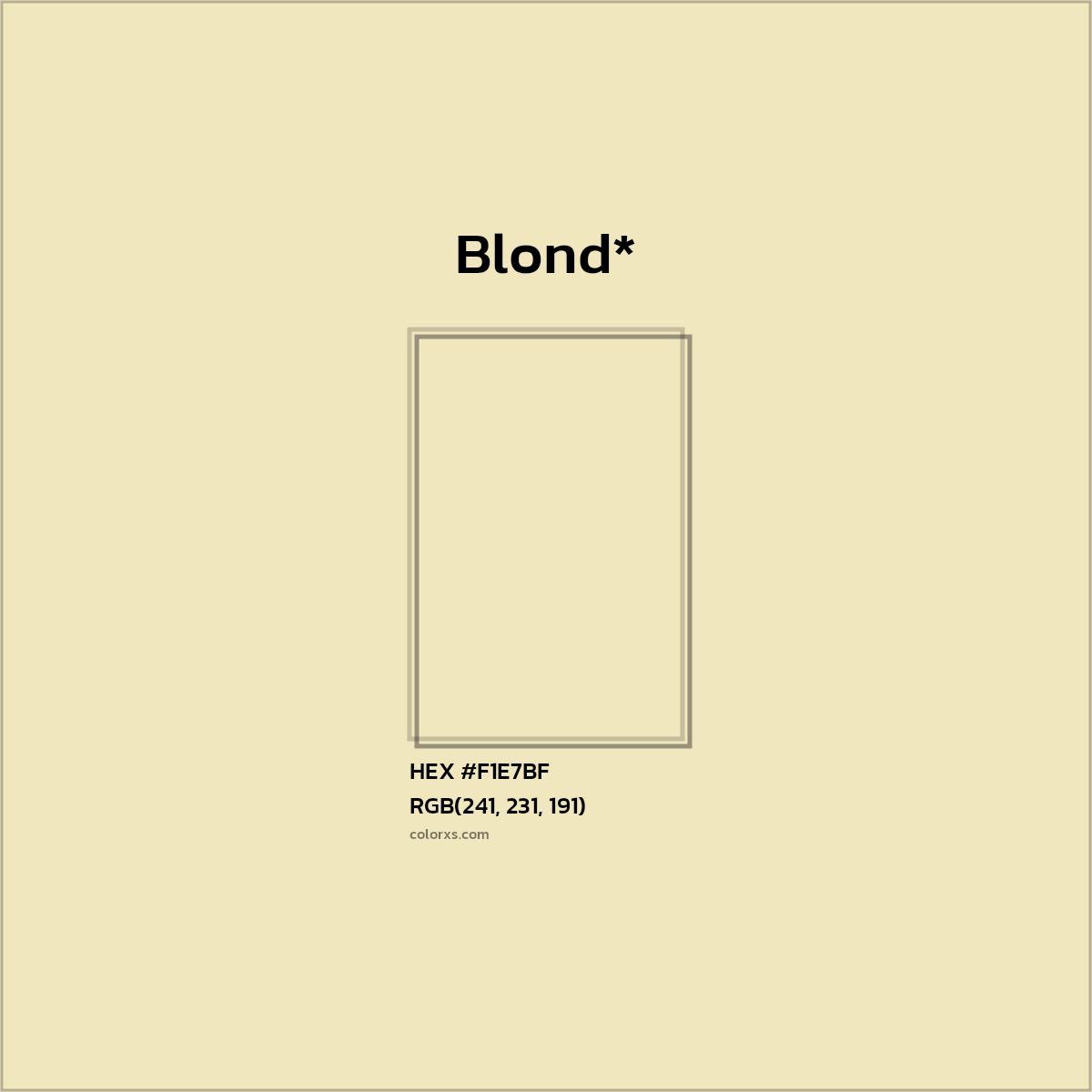 HEX #F1E7BF Color Name, Color Code, Palettes, Similar Paints, Images