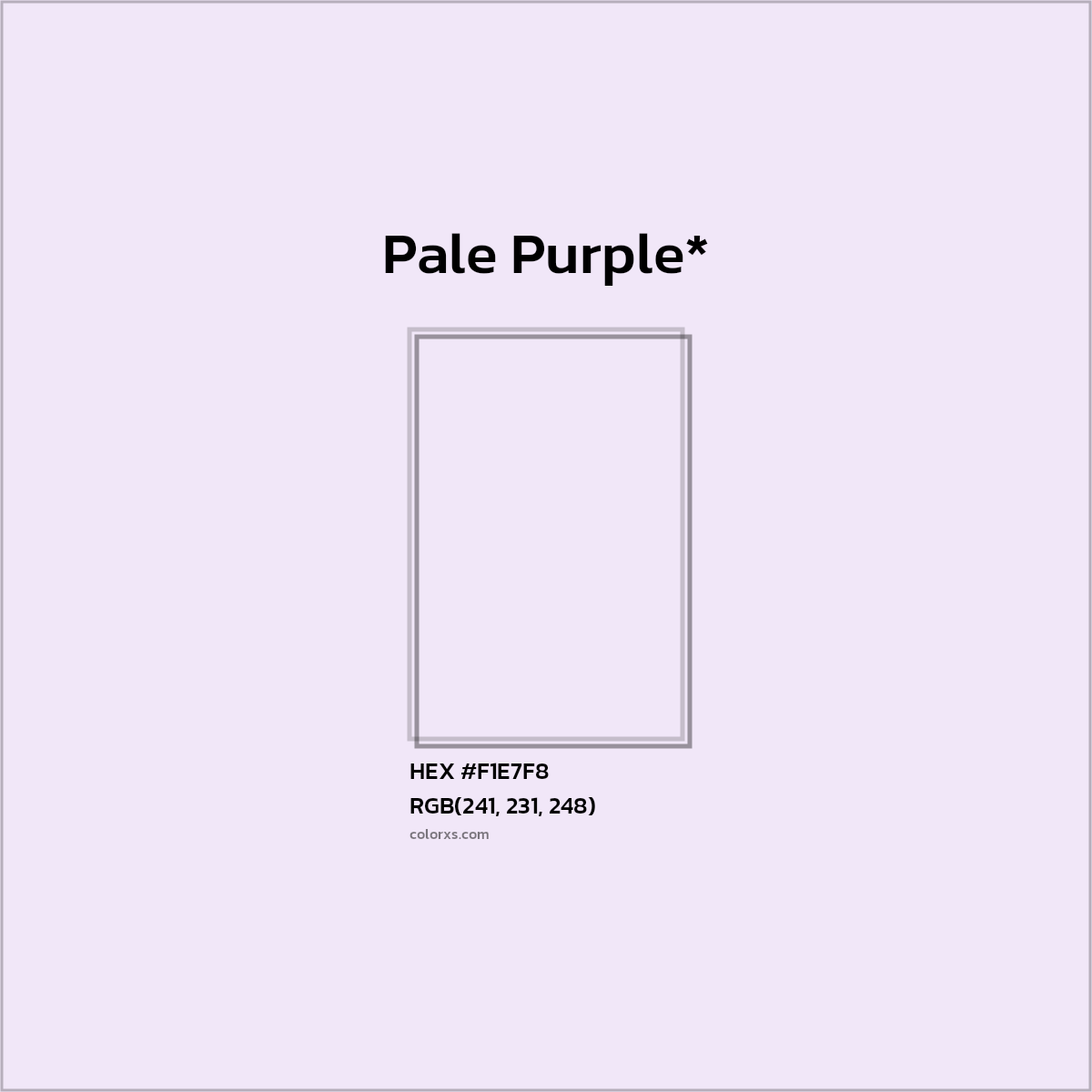 HEX #F1E7F8 Color Name, Color Code, Palettes, Similar Paints, Images