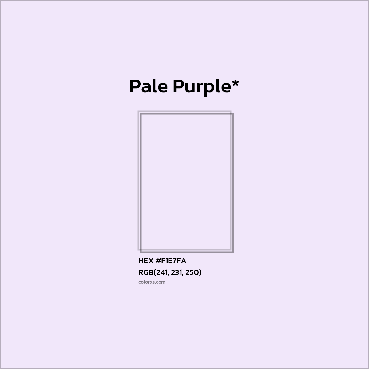 HEX #F1E7FA Color Name, Color Code, Palettes, Similar Paints, Images