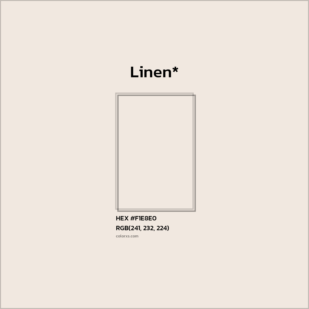HEX #F1E8E0 Color Name, Color Code, Palettes, Similar Paints, Images