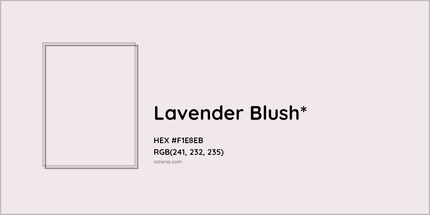 HEX #F1E8EB Color Name, Color Code, Palettes, Similar Paints, Images