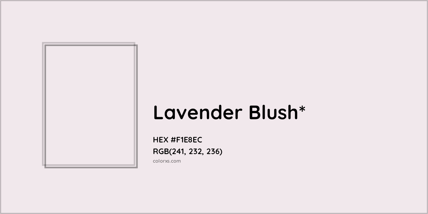HEX #F1E8EC Color Name, Color Code, Palettes, Similar Paints, Images