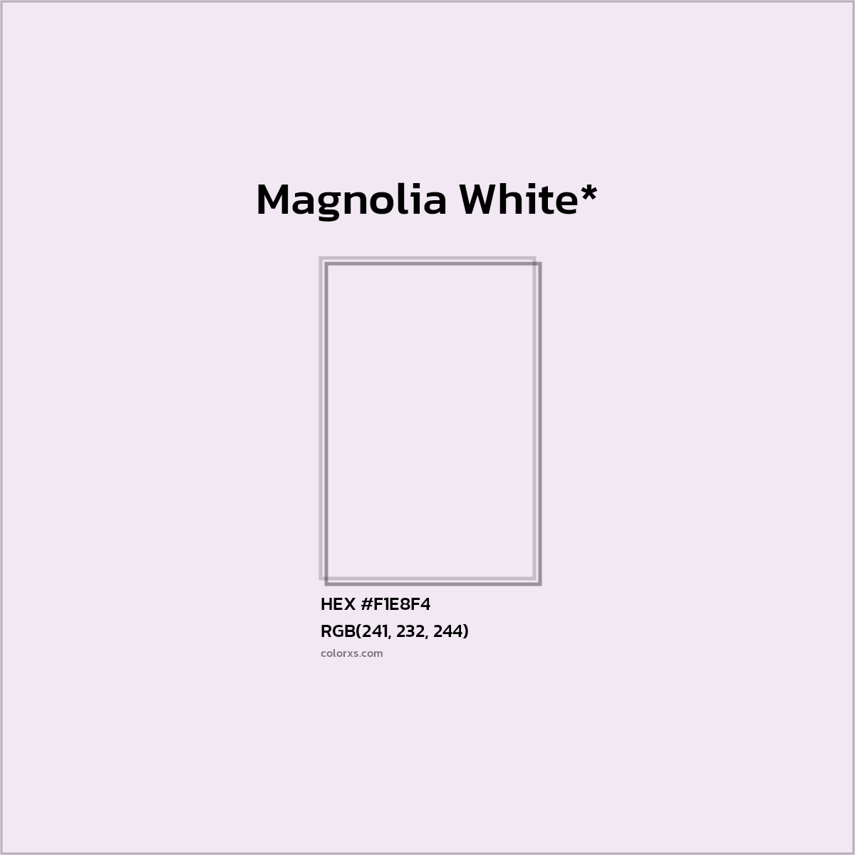 HEX #F1E8F4 Color Name, Color Code, Palettes, Similar Paints, Images