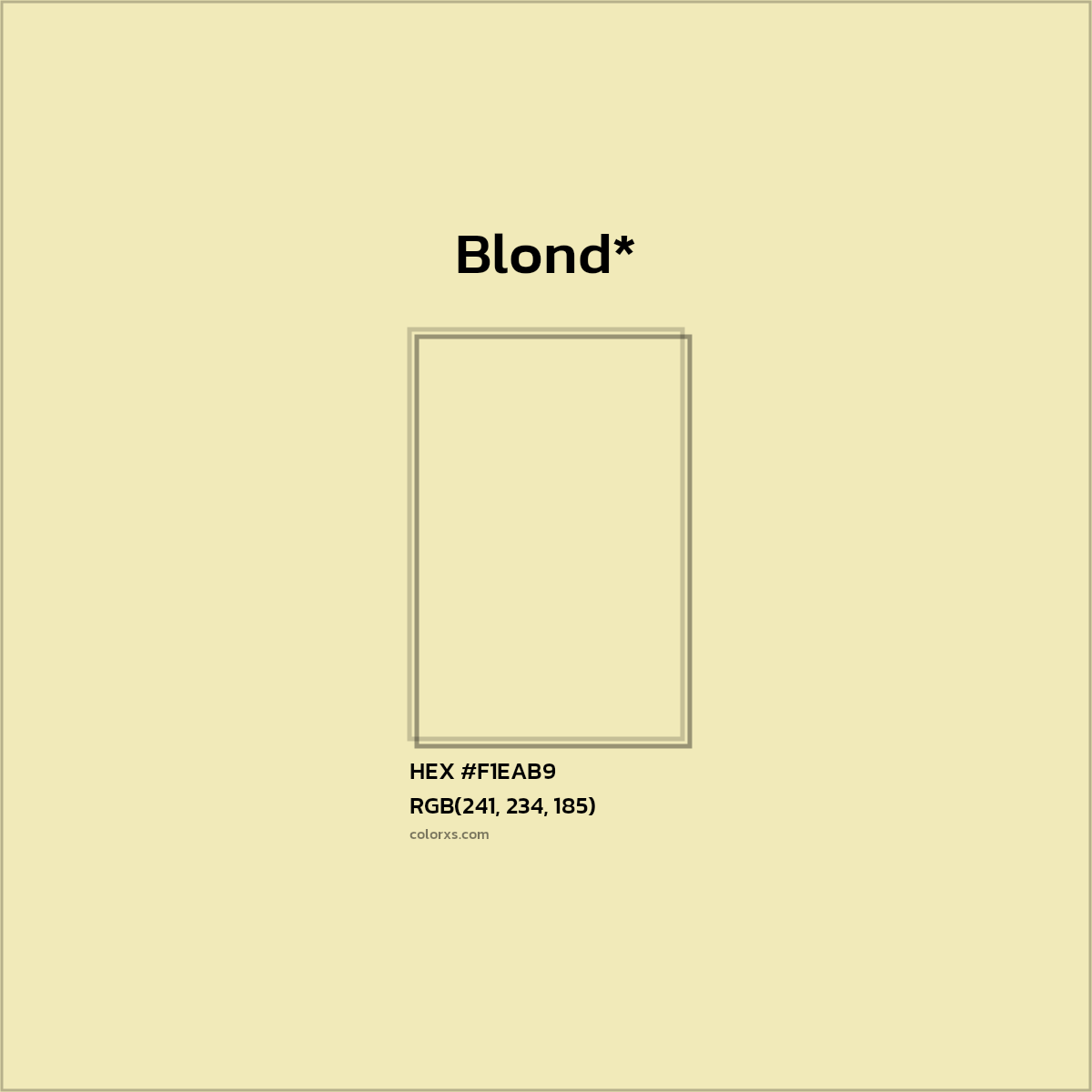 HEX #F1EAB9 Color Name, Color Code, Palettes, Similar Paints, Images