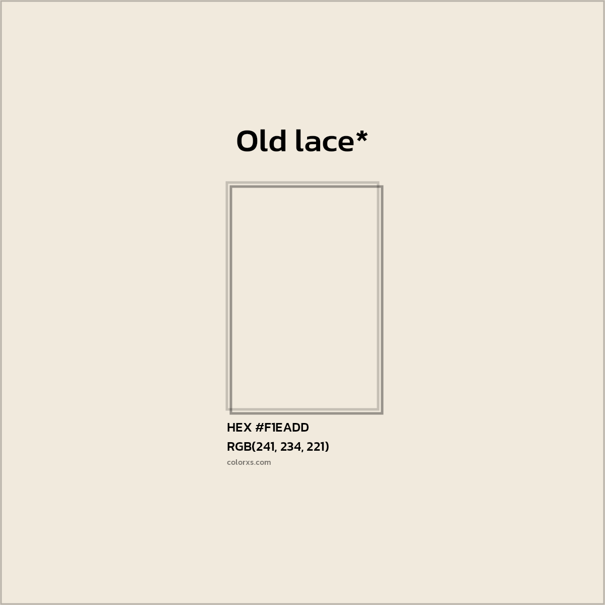HEX #F1EADD Color Name, Color Code, Palettes, Similar Paints, Images