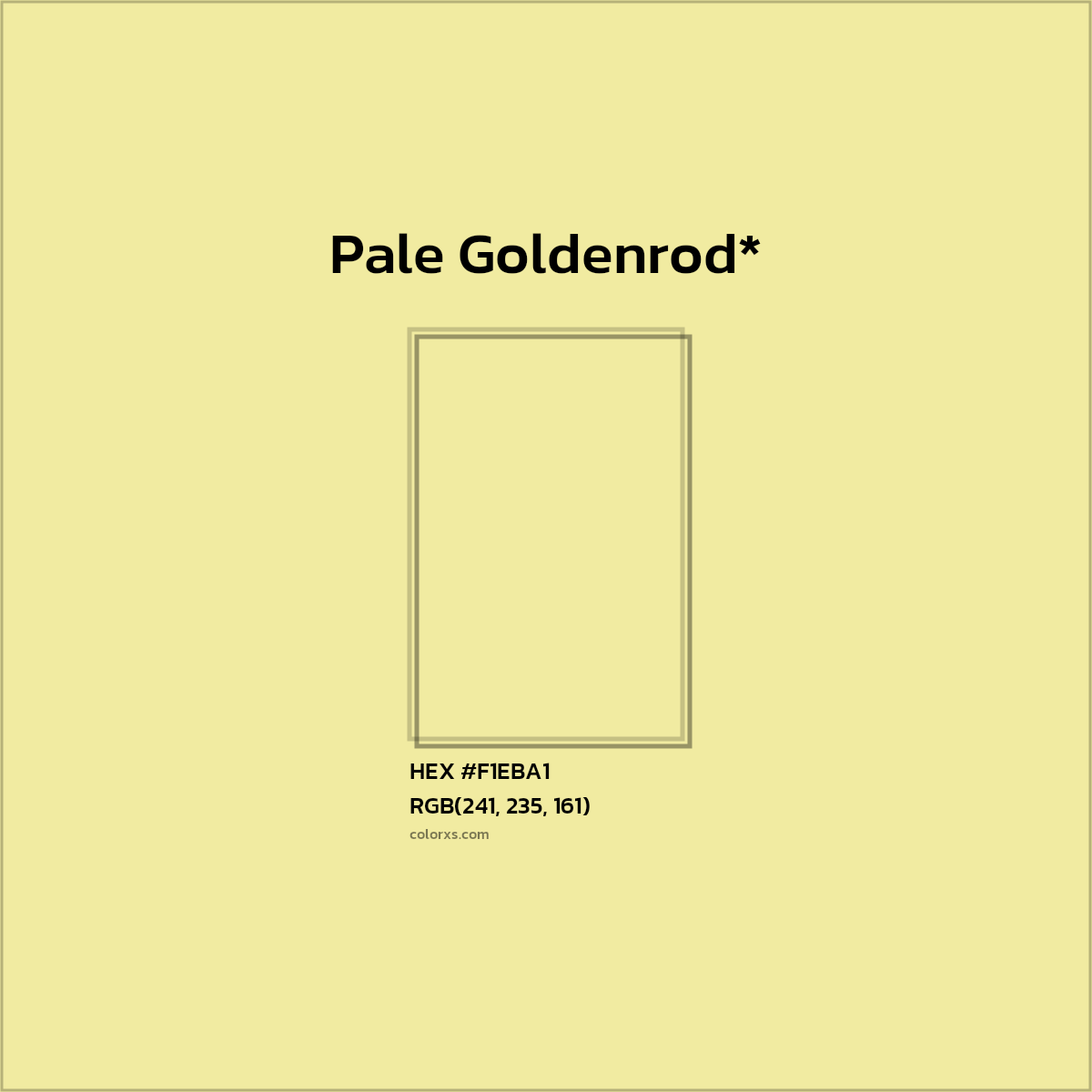 HEX #F1EBA1 Color Name, Color Code, Palettes, Similar Paints, Images