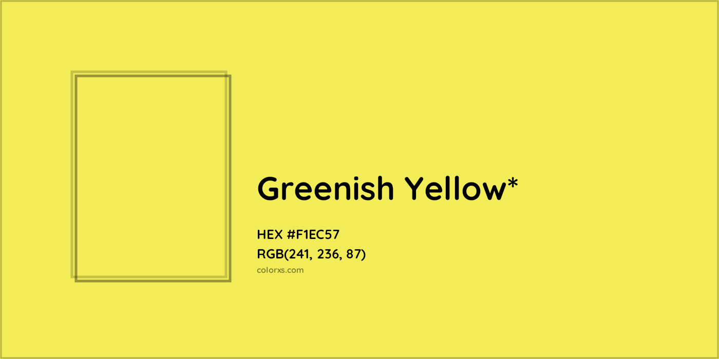 HEX #F1EC57 Color Name, Color Code, Palettes, Similar Paints, Images