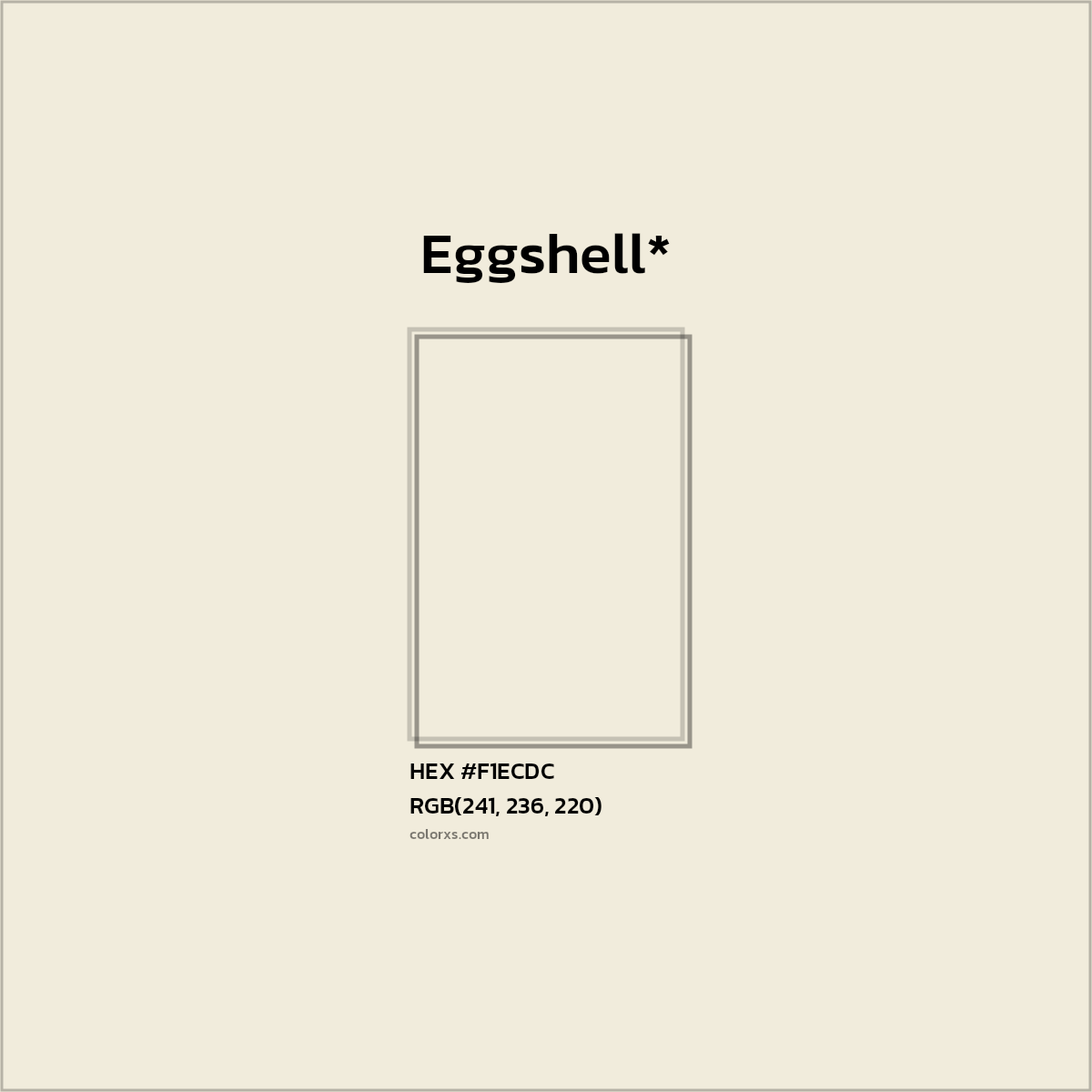 HEX #F1ECDC Color Name, Color Code, Palettes, Similar Paints, Images