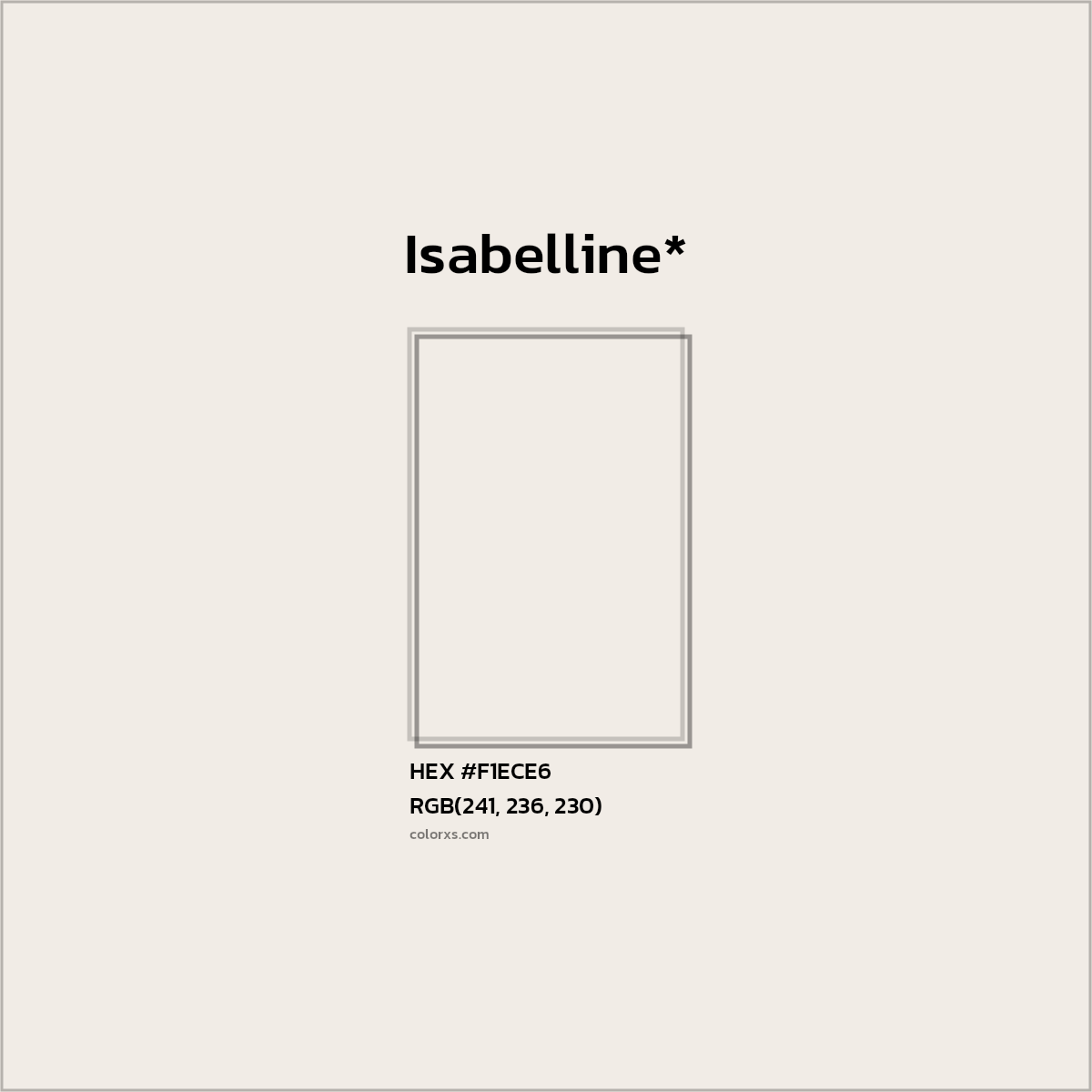 HEX #F1ECE6 Color Name, Color Code, Palettes, Similar Paints, Images