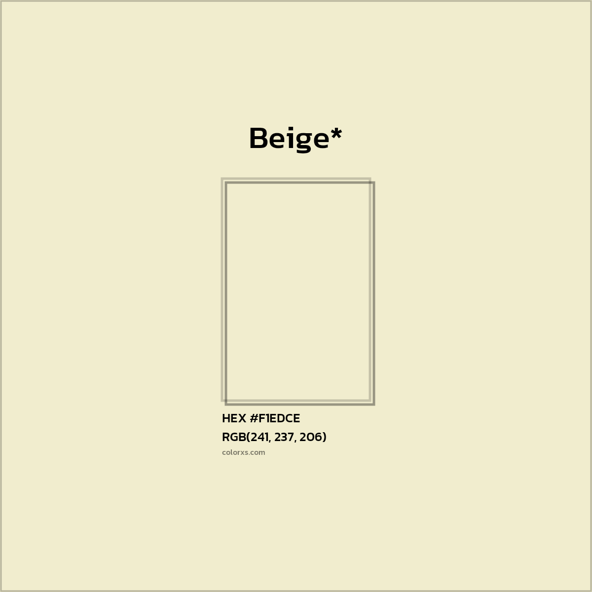 HEX #F1EDCE Color Name, Color Code, Palettes, Similar Paints, Images