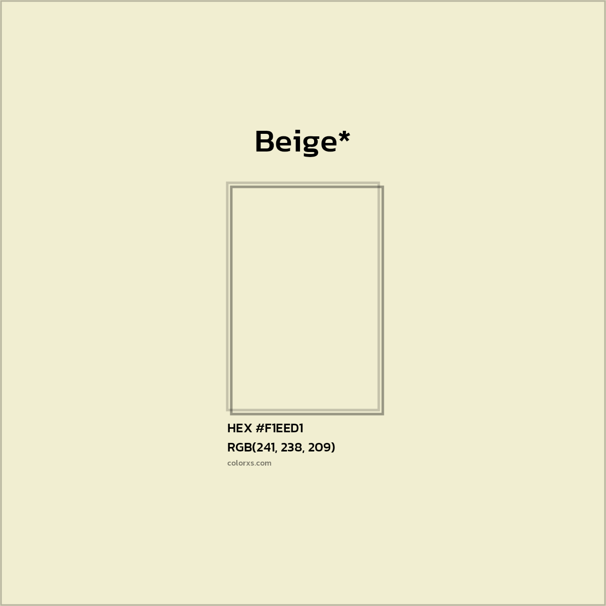 HEX #F1EED1 Color Name, Color Code, Palettes, Similar Paints, Images