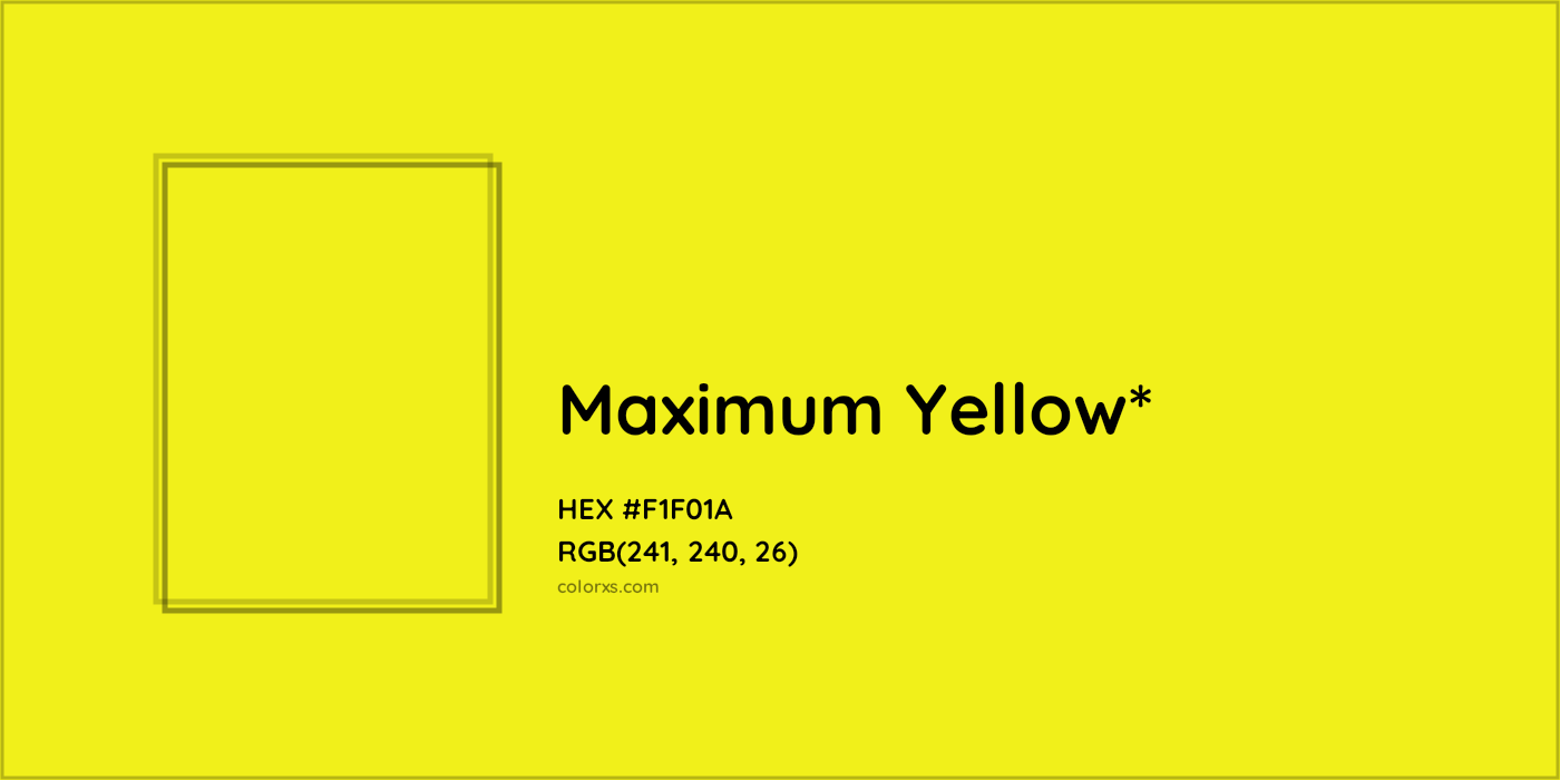 HEX #F1F01A Color Name, Color Code, Palettes, Similar Paints, Images