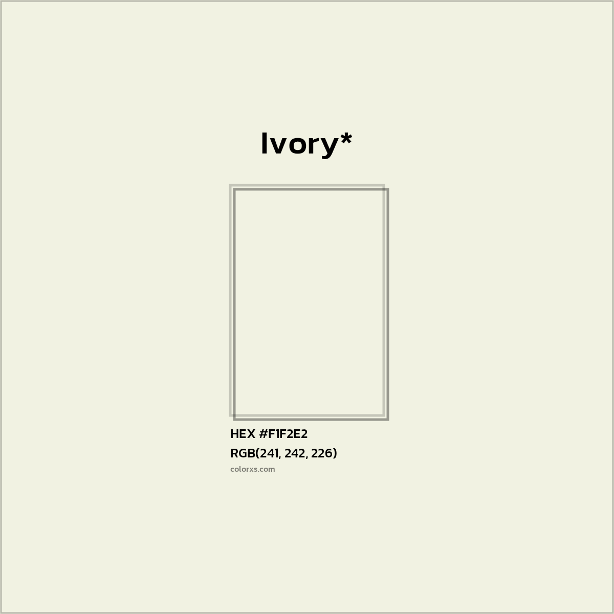 HEX #F1F2E2 Color Name, Color Code, Palettes, Similar Paints, Images