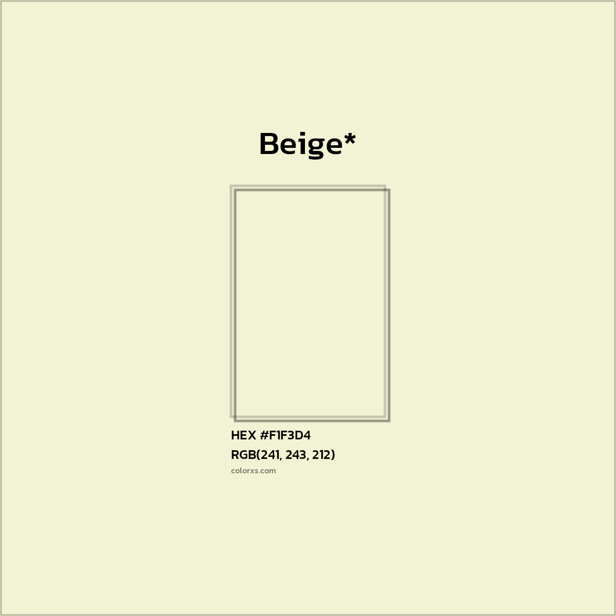 HEX #F1F3D4 Color Name, Color Code, Palettes, Similar Paints, Images