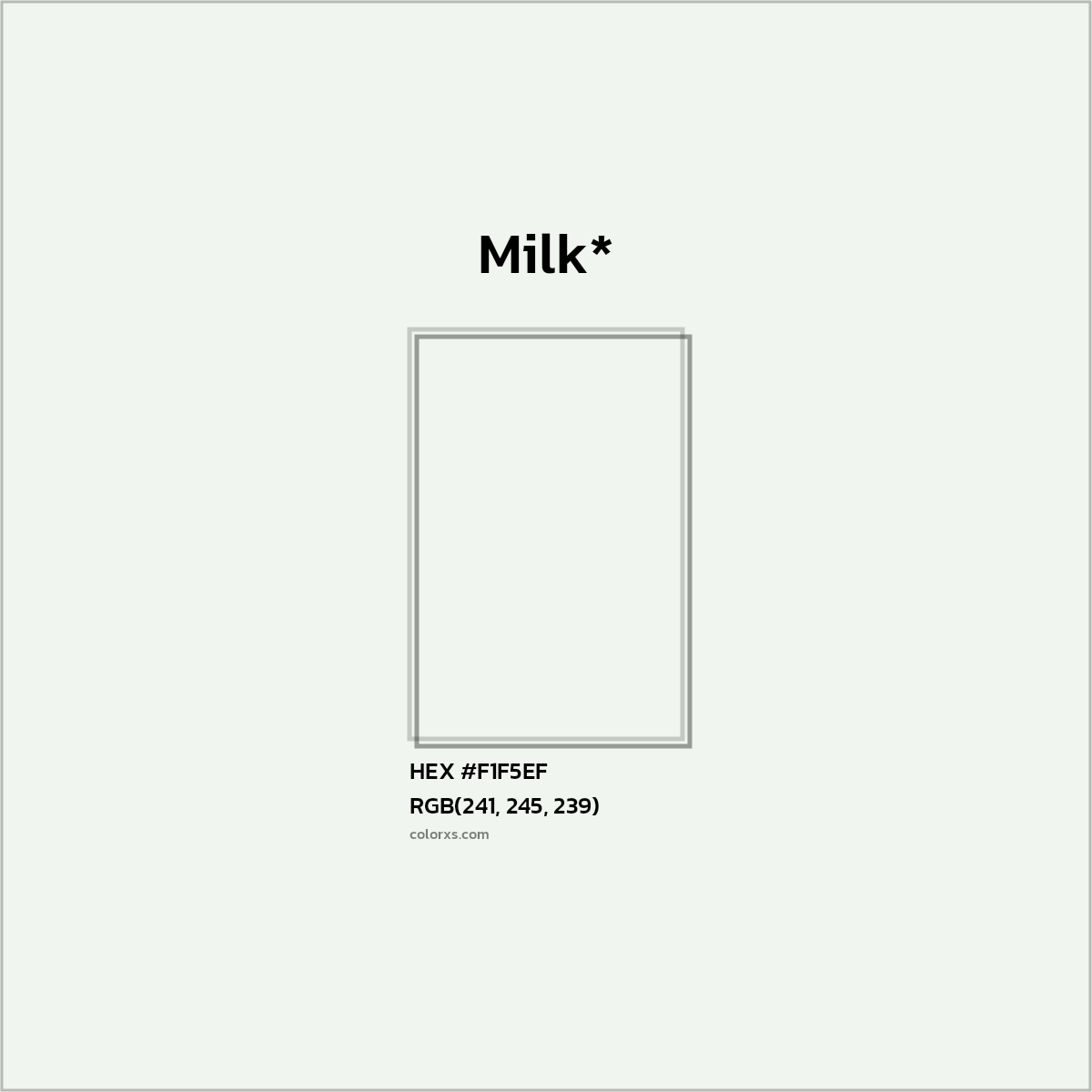 HEX #F1F5EF Color Name, Color Code, Palettes, Similar Paints, Images
