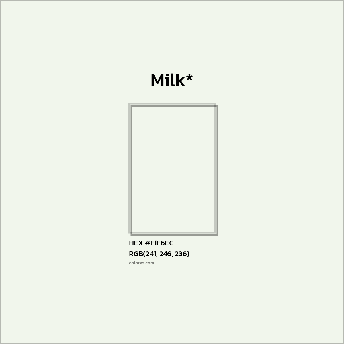 HEX #F1F6EC Color Name, Color Code, Palettes, Similar Paints, Images