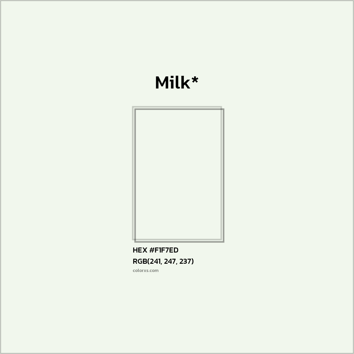 HEX #F1F7ED Color Name, Color Code, Palettes, Similar Paints, Images