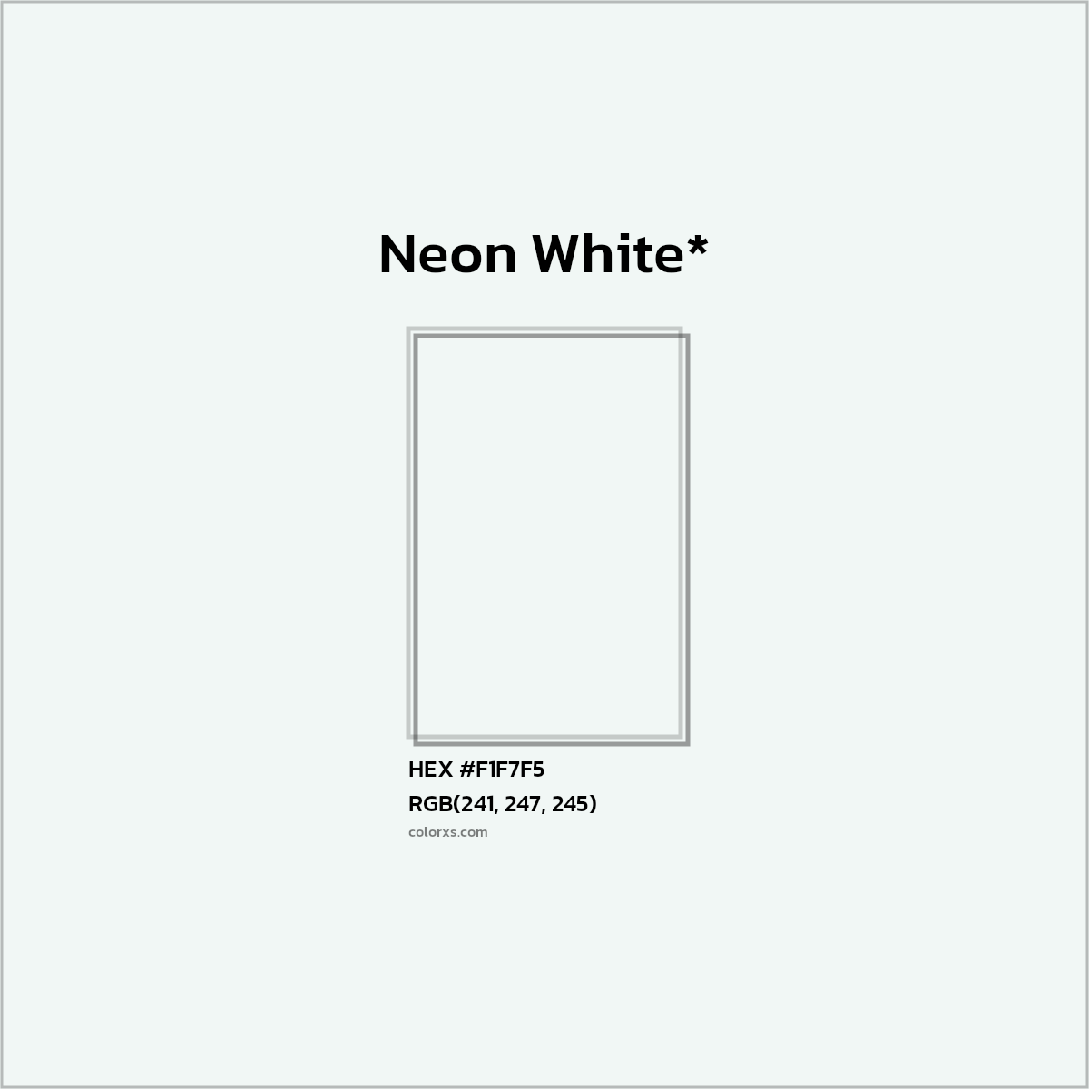 HEX #F1F7F5 Color Name, Color Code, Palettes, Similar Paints, Images