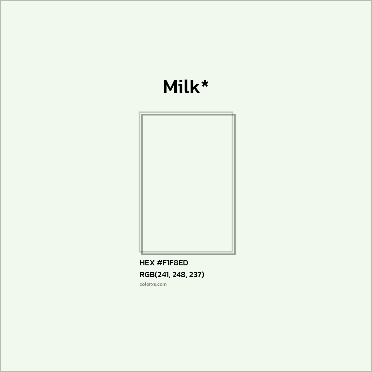 HEX #F1F8ED Color Name, Color Code, Palettes, Similar Paints, Images