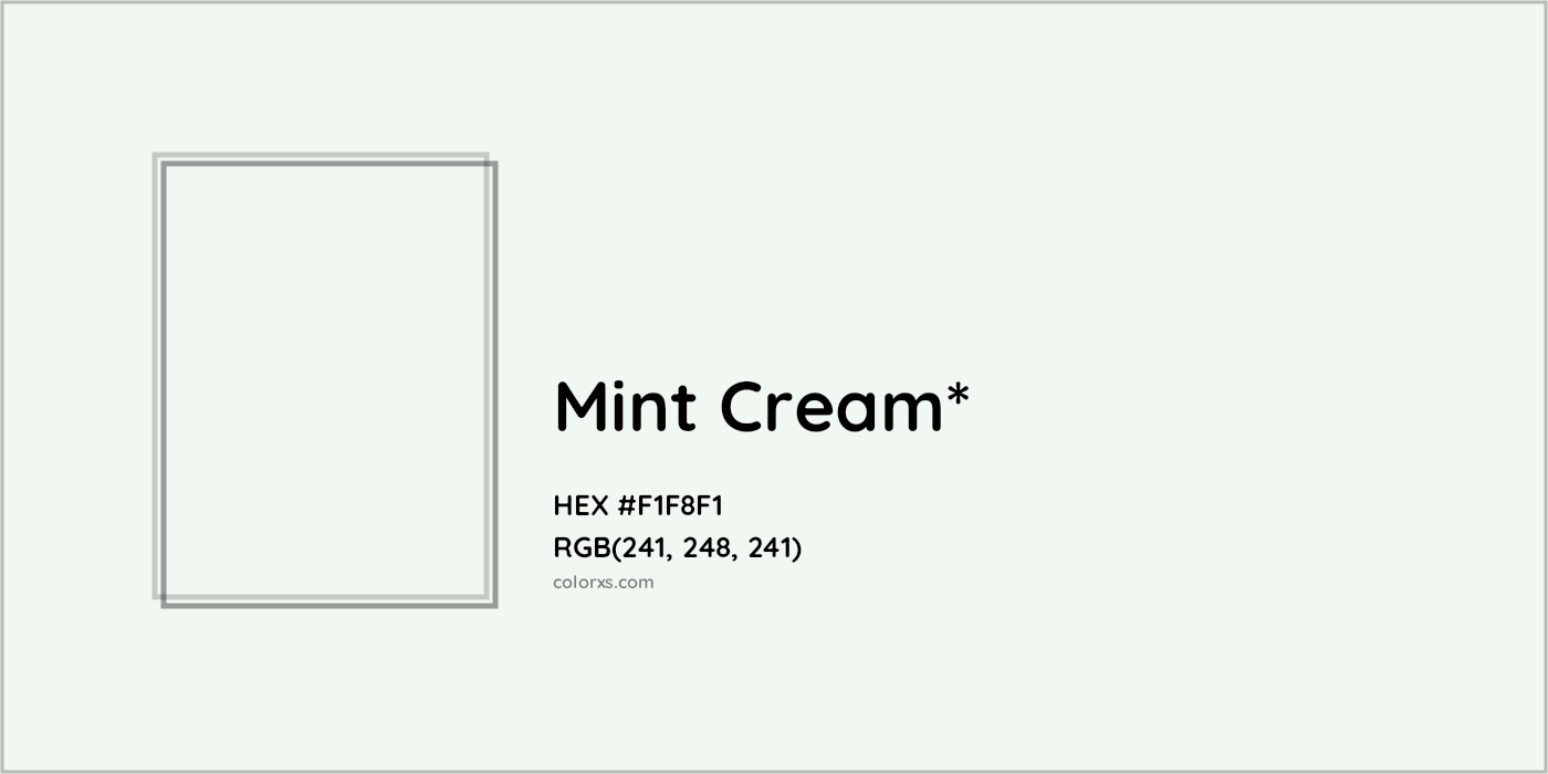 HEX #F1F8F1 Color Name, Color Code, Palettes, Similar Paints, Images