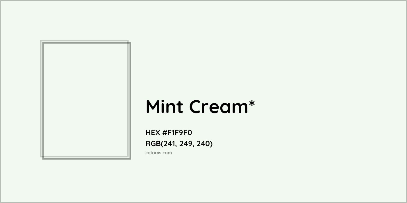HEX #F1F9F0 Color Name, Color Code, Palettes, Similar Paints, Images
