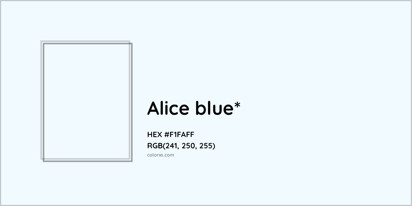 HEX #F1FAFF Color Name, Color Code, Palettes, Similar Paints, Images