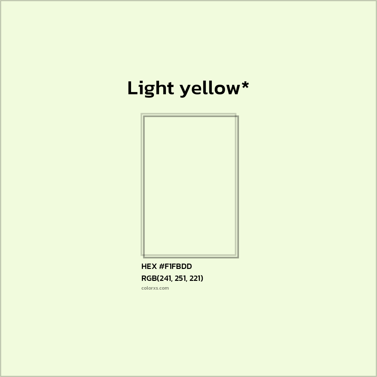 HEX #F1FBDD Color Name, Color Code, Palettes, Similar Paints, Images