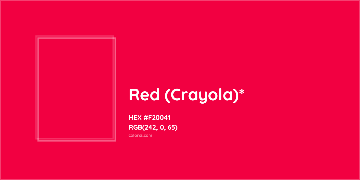 HEX #F20041 Color Name, Color Code, Palettes, Similar Paints, Images