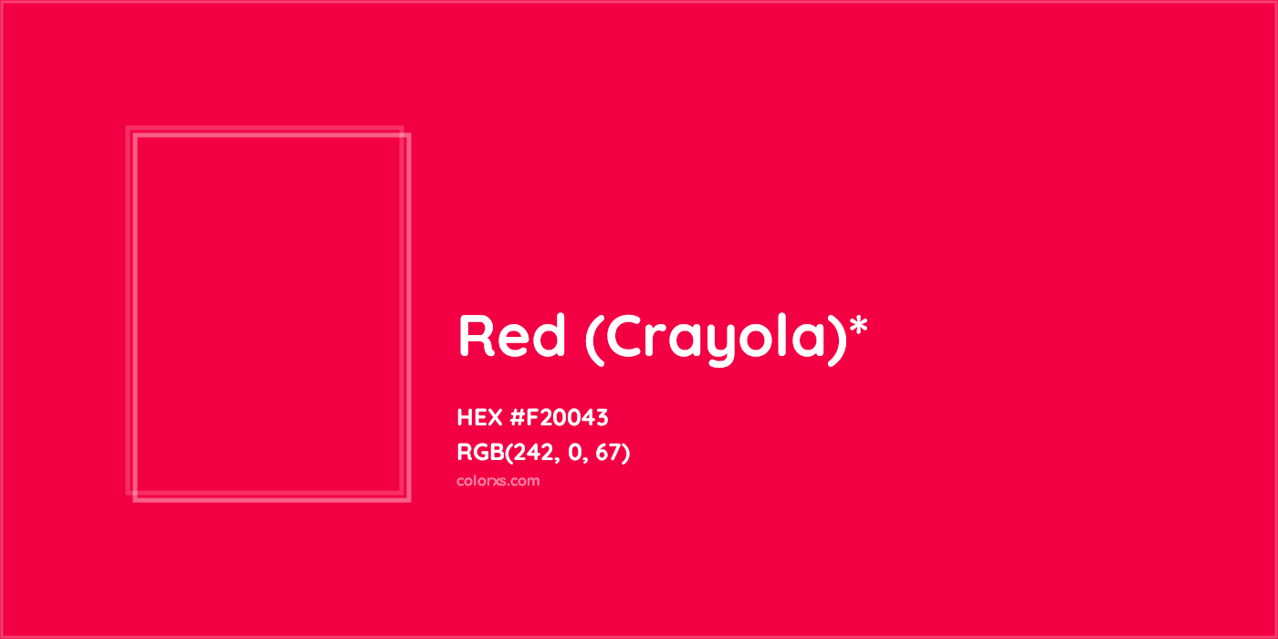 HEX #F20043 Color Name, Color Code, Palettes, Similar Paints, Images