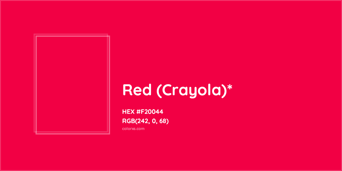 HEX #F20044 Color Name, Color Code, Palettes, Similar Paints, Images