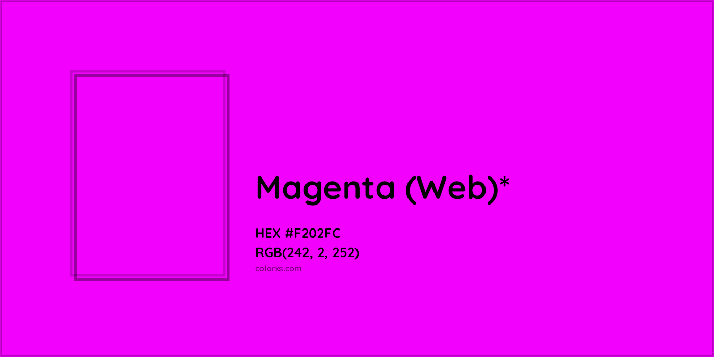 HEX #F202FC Color Name, Color Code, Palettes, Similar Paints, Images