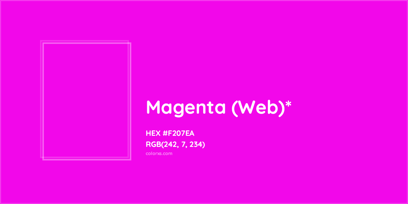 HEX #F207EA Color Name, Color Code, Palettes, Similar Paints, Images