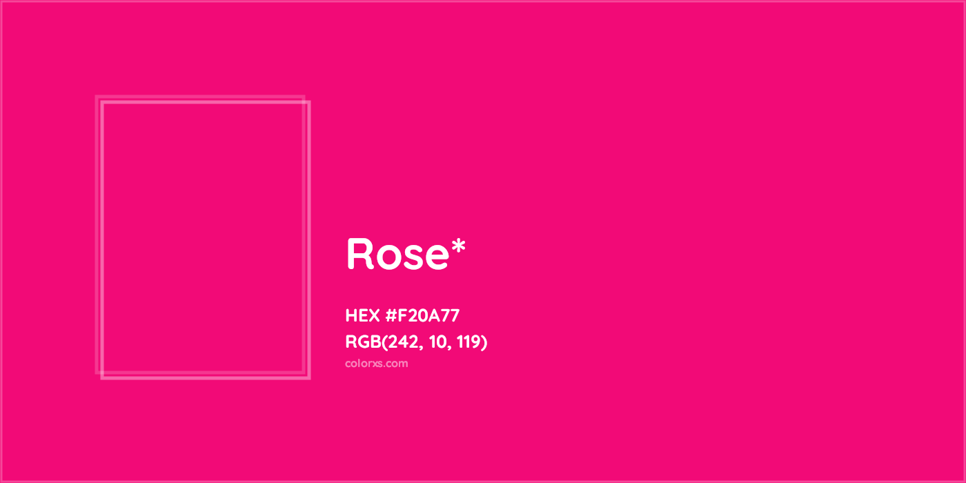 HEX #F20A77 Color Name, Color Code, Palettes, Similar Paints, Images