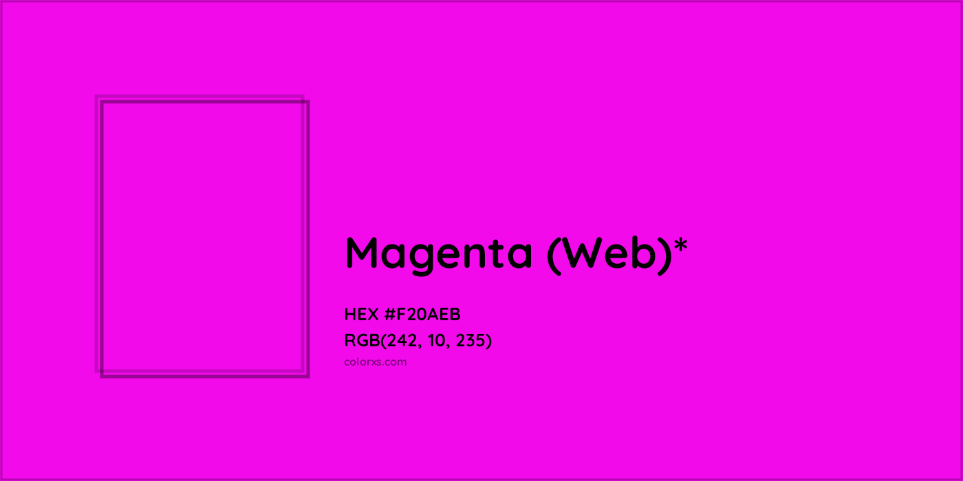 HEX #F20AEB Color Name, Color Code, Palettes, Similar Paints, Images
