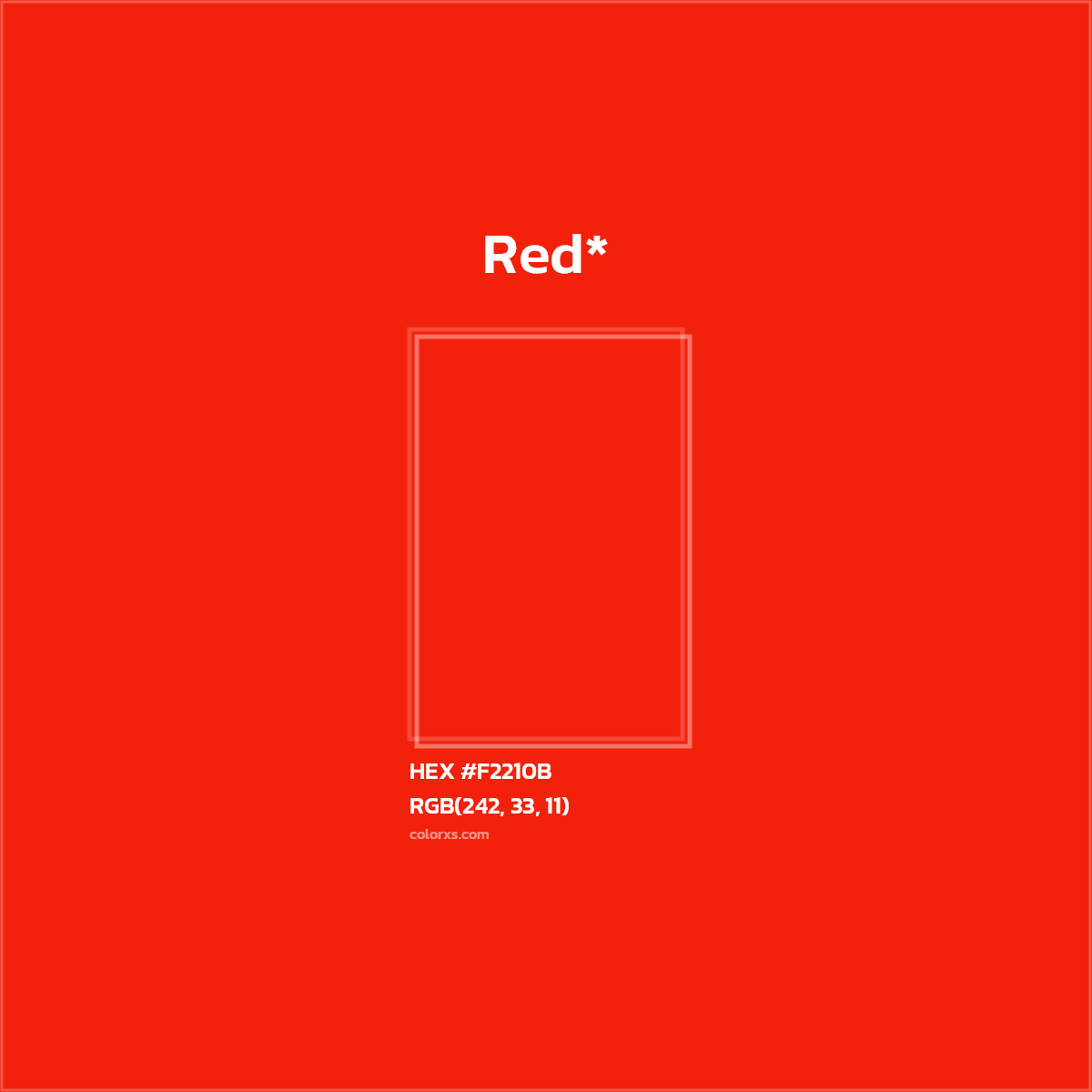 HEX #F2210B Color Name, Color Code, Palettes, Similar Paints, Images