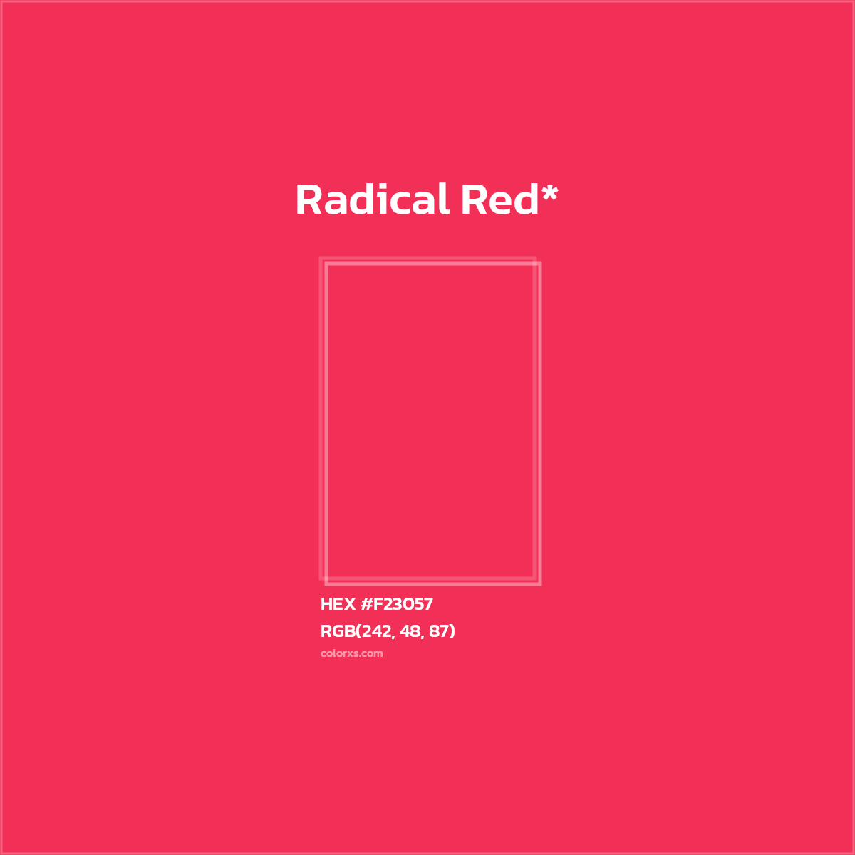 HEX #F23057 Color Name, Color Code, Palettes, Similar Paints, Images
