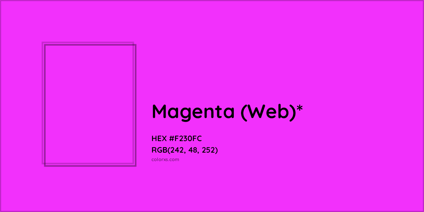 HEX #F230FC Color Name, Color Code, Palettes, Similar Paints, Images