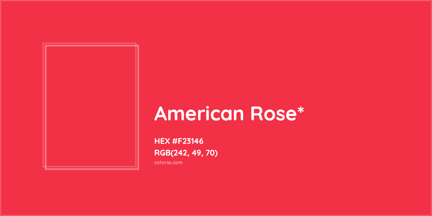 HEX #F23146 Color Name, Color Code, Palettes, Similar Paints, Images