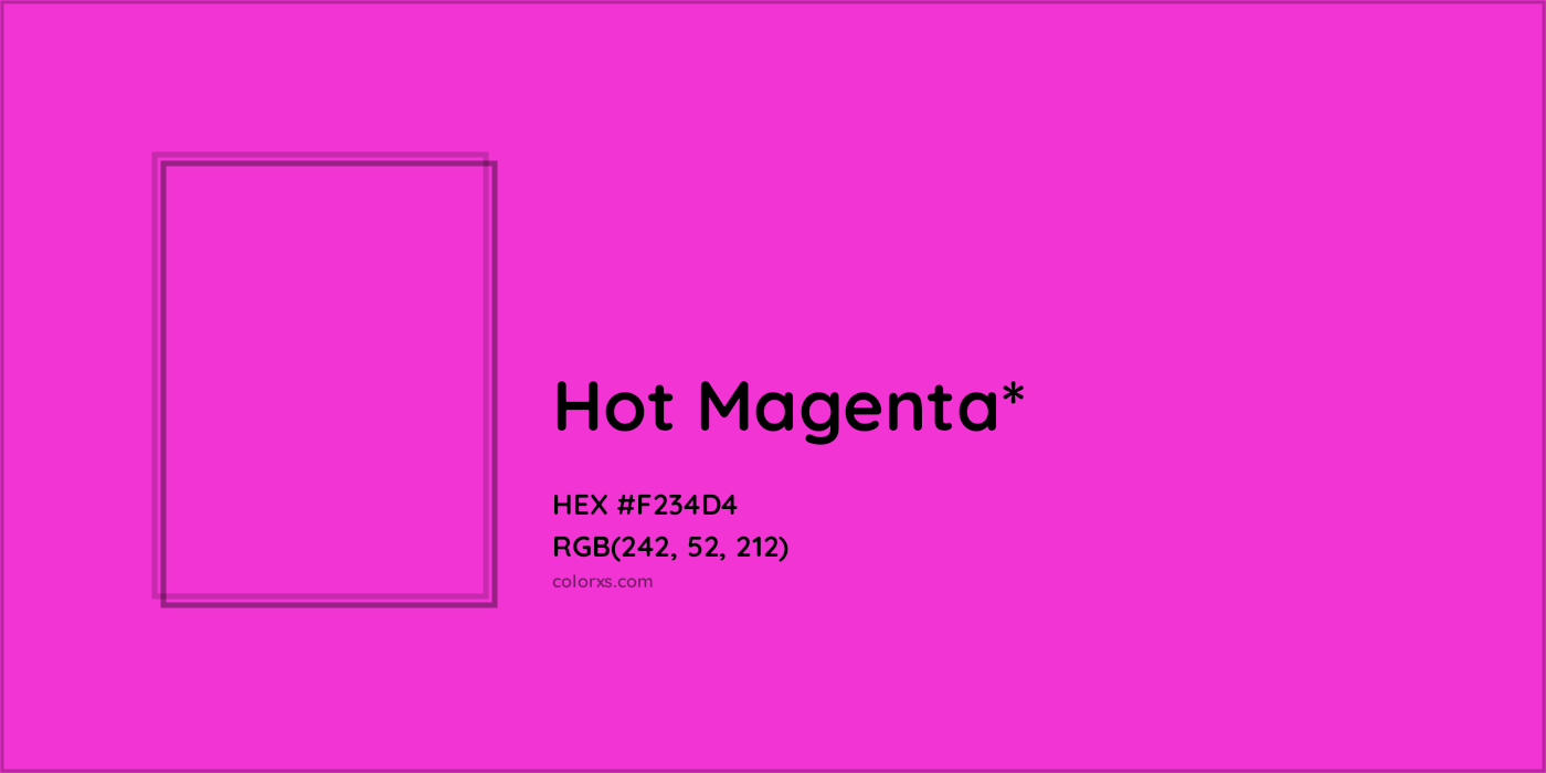 HEX #F234D4 Color Name, Color Code, Palettes, Similar Paints, Images